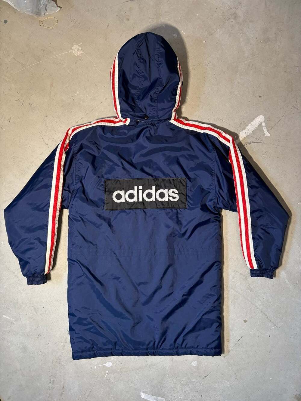 Adidas USA Trefoil Stripe Puffer Jacket Sz S
